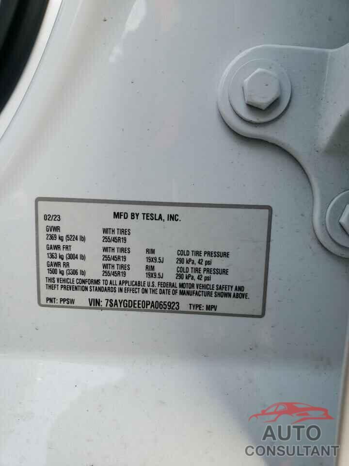 TESLA MODEL Y 2023 - 7SAYGDEE0PA065923
