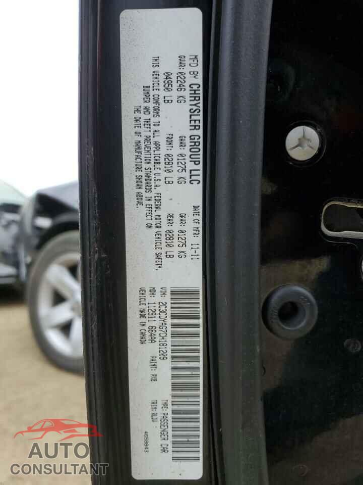 DODGE CHALLENGER 2012 - 2C3CDYAG7CH181209