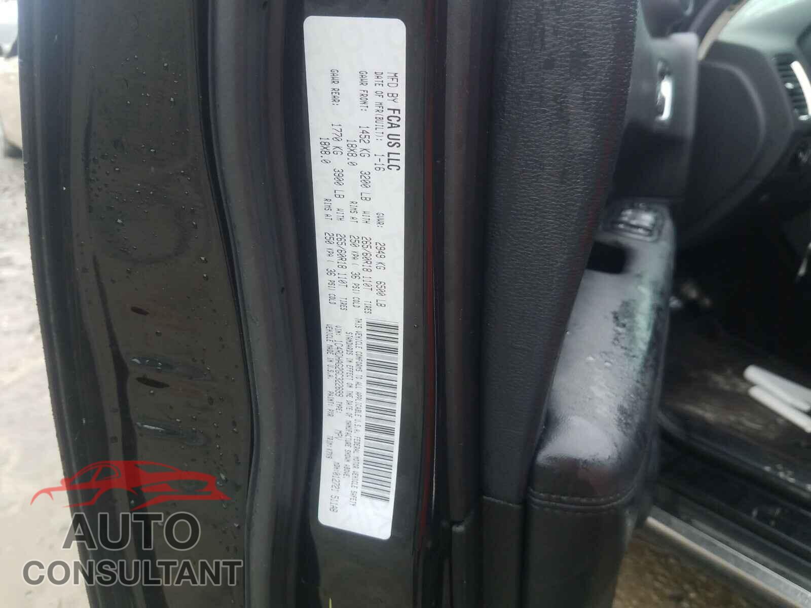 DODGE DURANGO 2016 - 1C4RDHAG2GC322699