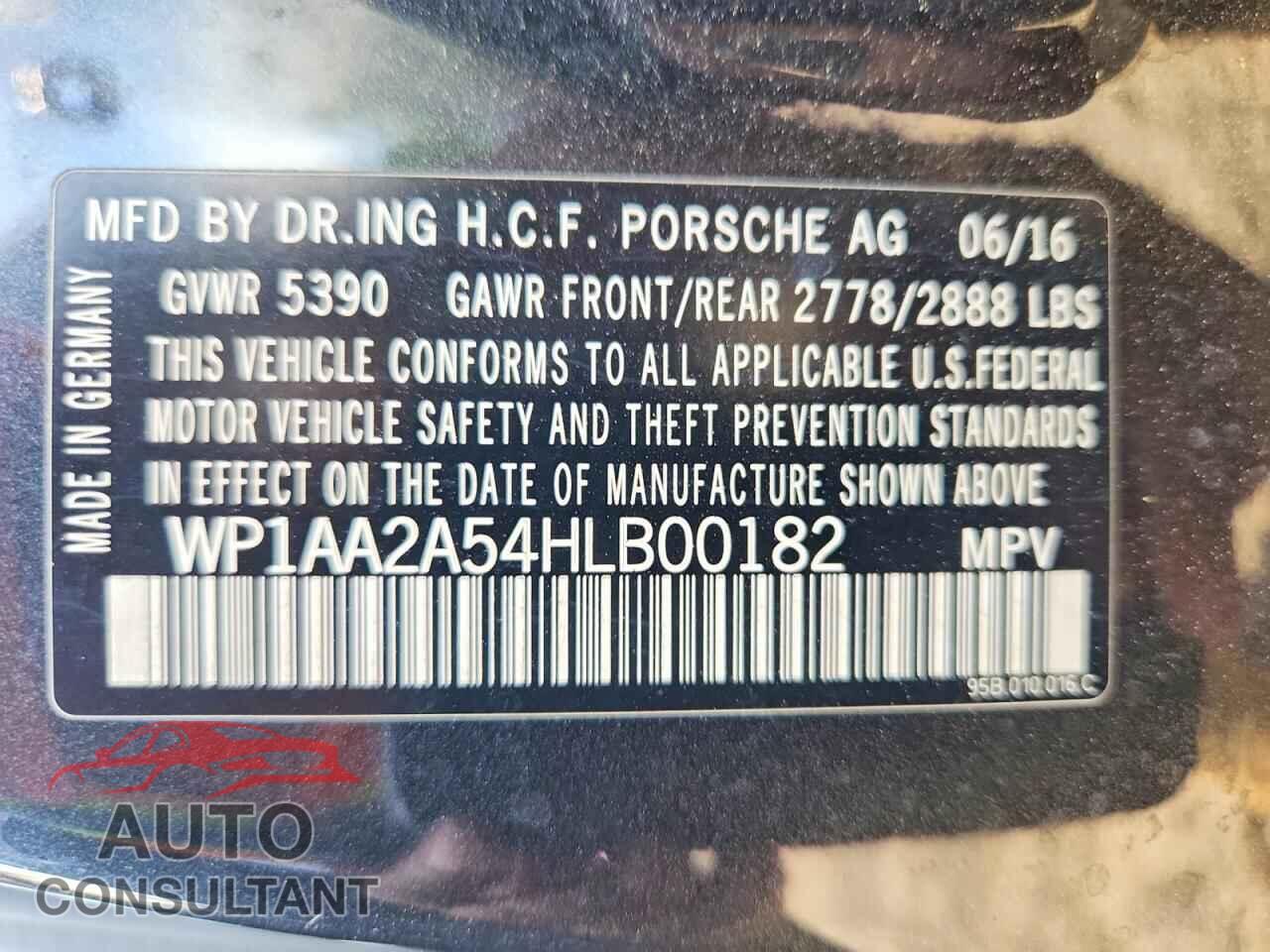 PORSCHE MACAN 2017 - WP1AA2A54HLB00182