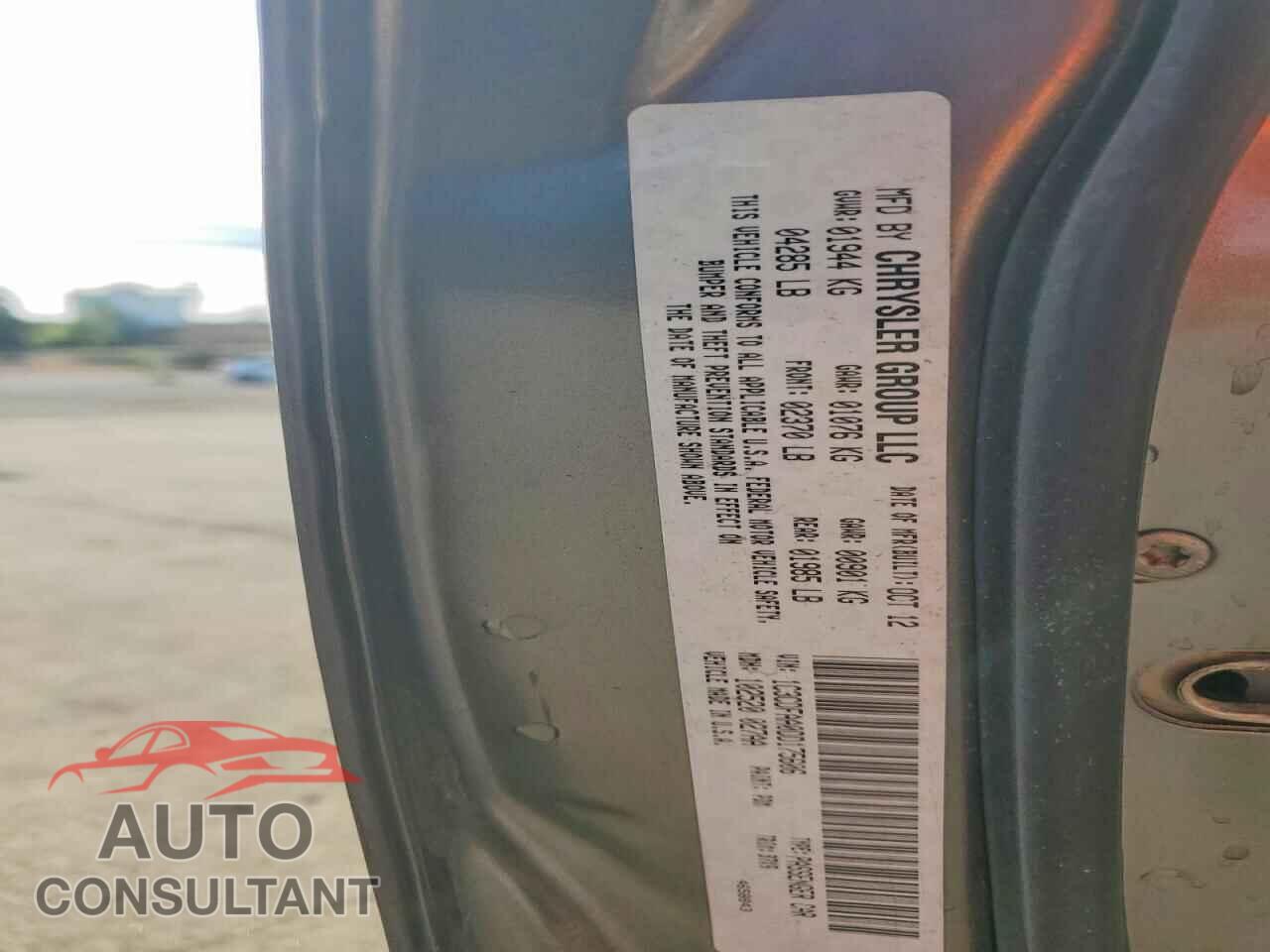 DODGE DART 2013 - 1C3CDFAA0DD175606