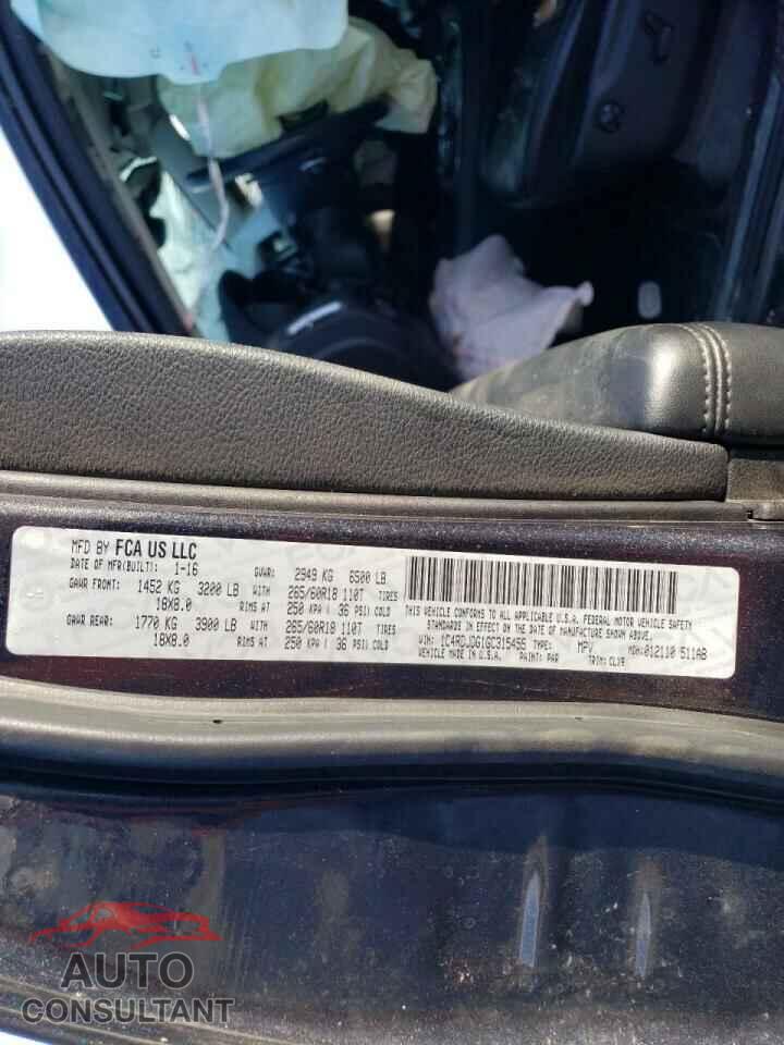 DODGE DURANGO 2016 - 1C4RDJDG1GC315455