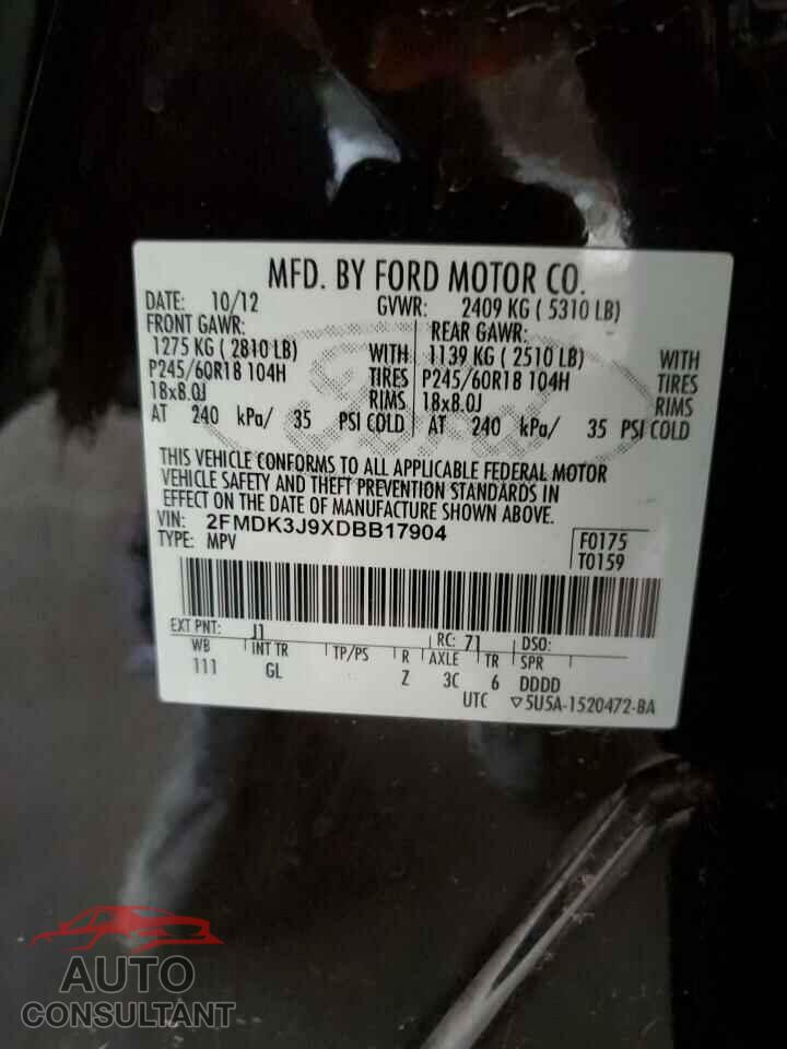 FORD EDGE 2013 - 2FMDK3J9XDBB17904