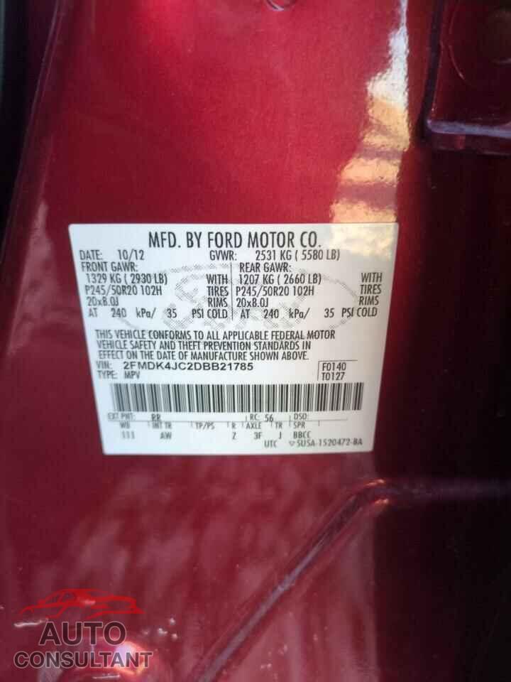 FORD EDGE 2013 - 2FMDK4JC2DBB21785