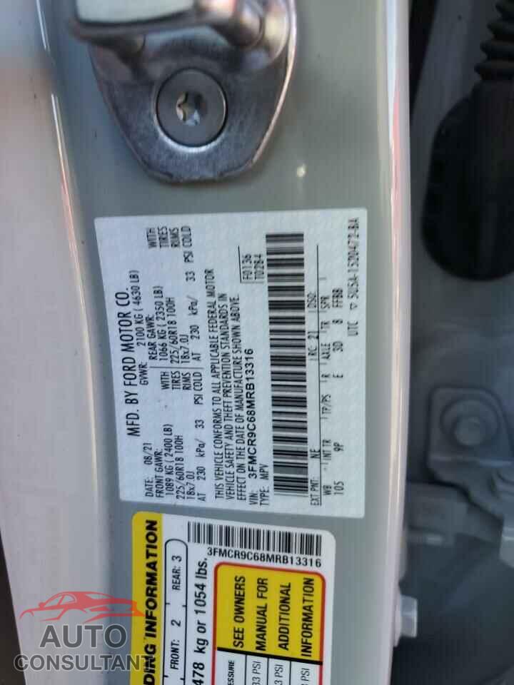 FORD BRONCO 2021 - 3FMCR9C68MRB13316
