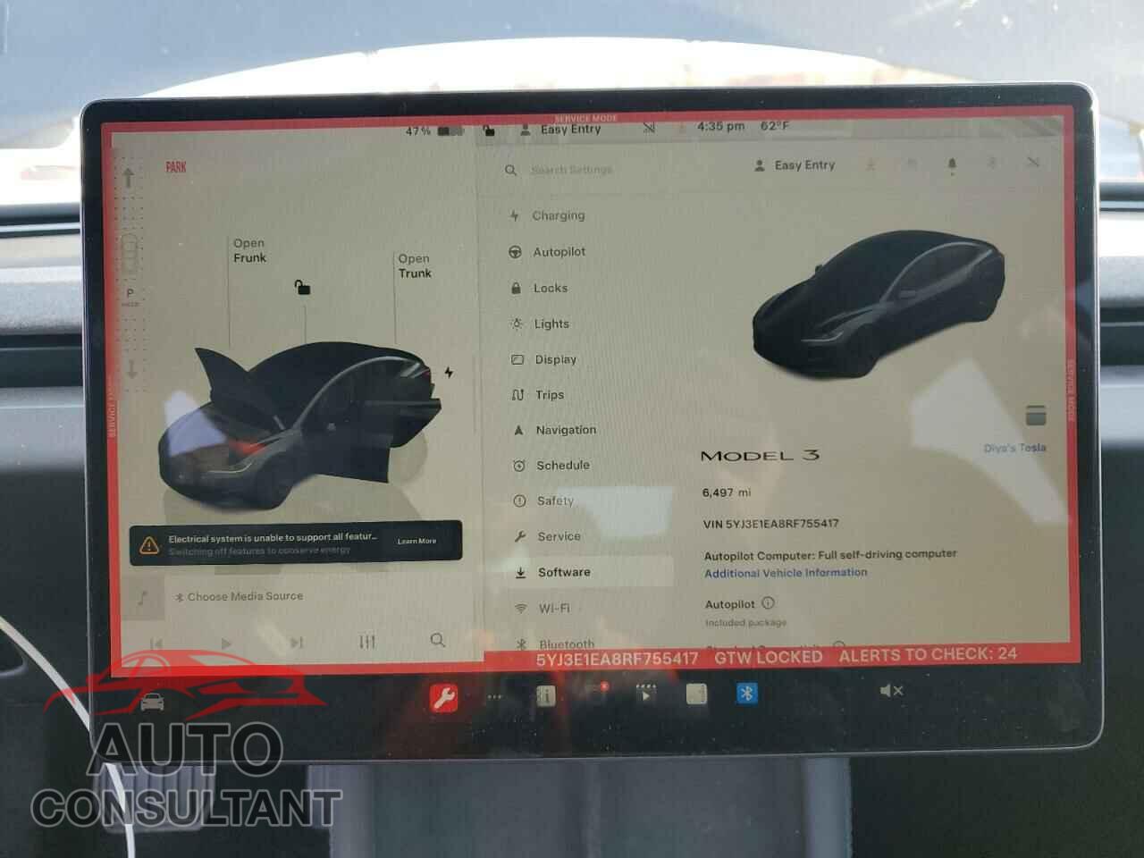 TESLA MODEL 3 2024 - 5YJ3E1EA8RF755417