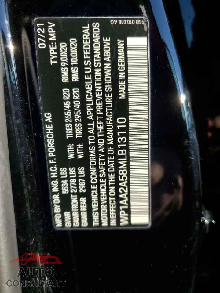 PORSCHE MACAN 2021 - WP1AA2A58MLB13110