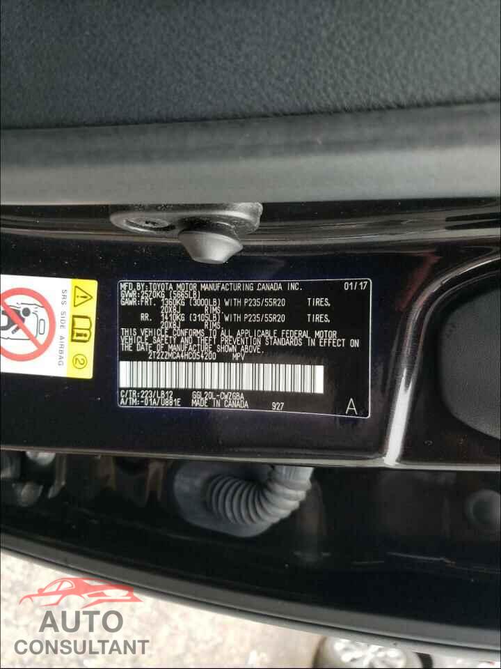LEXUS RX350 2017 - 2T2ZZMCA4HC054200