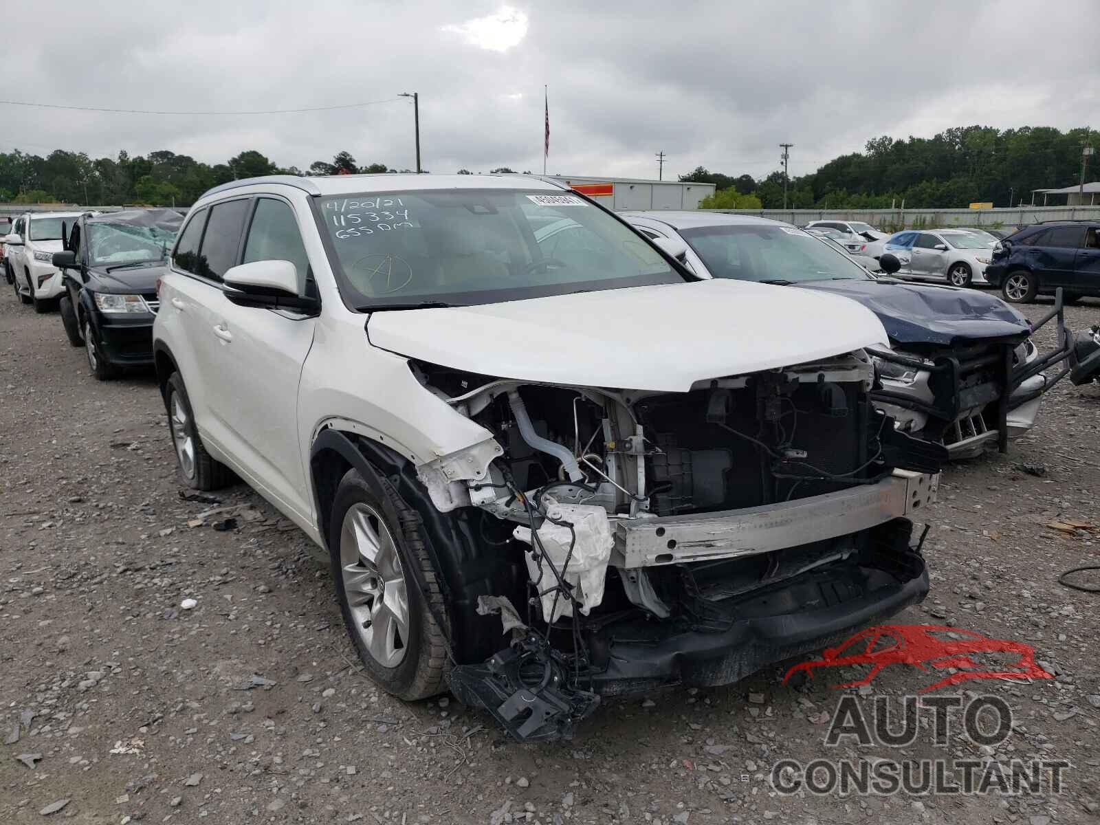 TOYOTA HIGHLANDER 2017 - 5TDYZRFH0HS221021