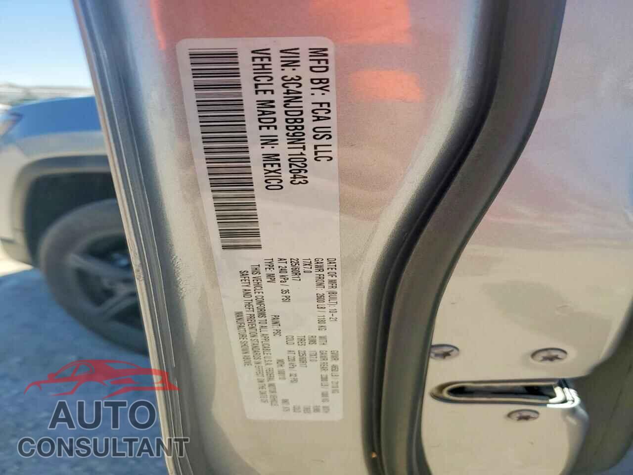 JEEP COMPASS 2022 - 3C4NJDBB9NT102643