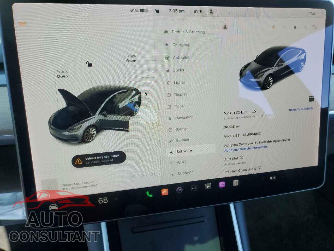 TESLA MODEL 3 2020 - 5YJ3E1EA3LF661047