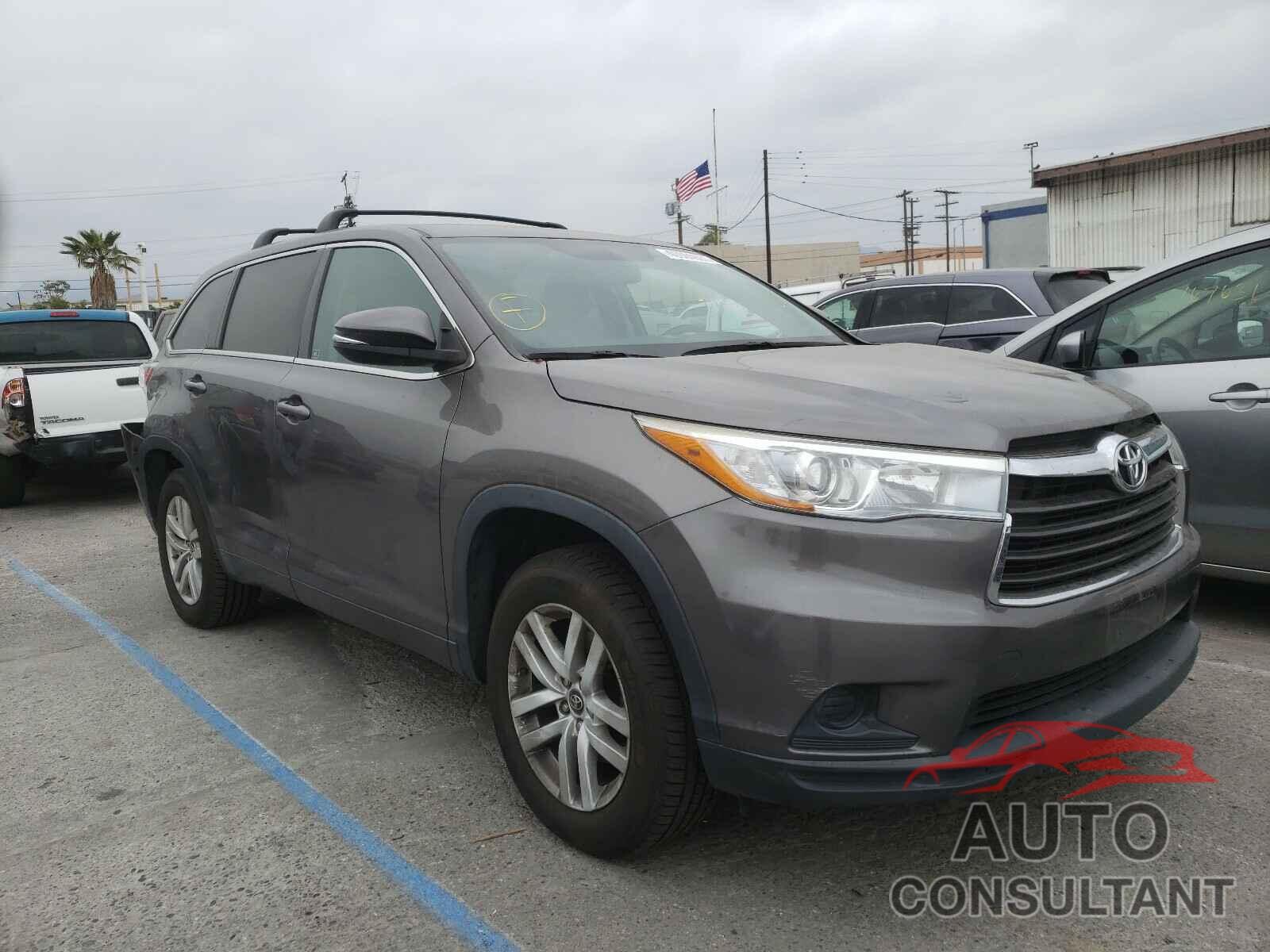 TOYOTA HIGHLANDER 2016 - 5TDZKRFH5GS170459