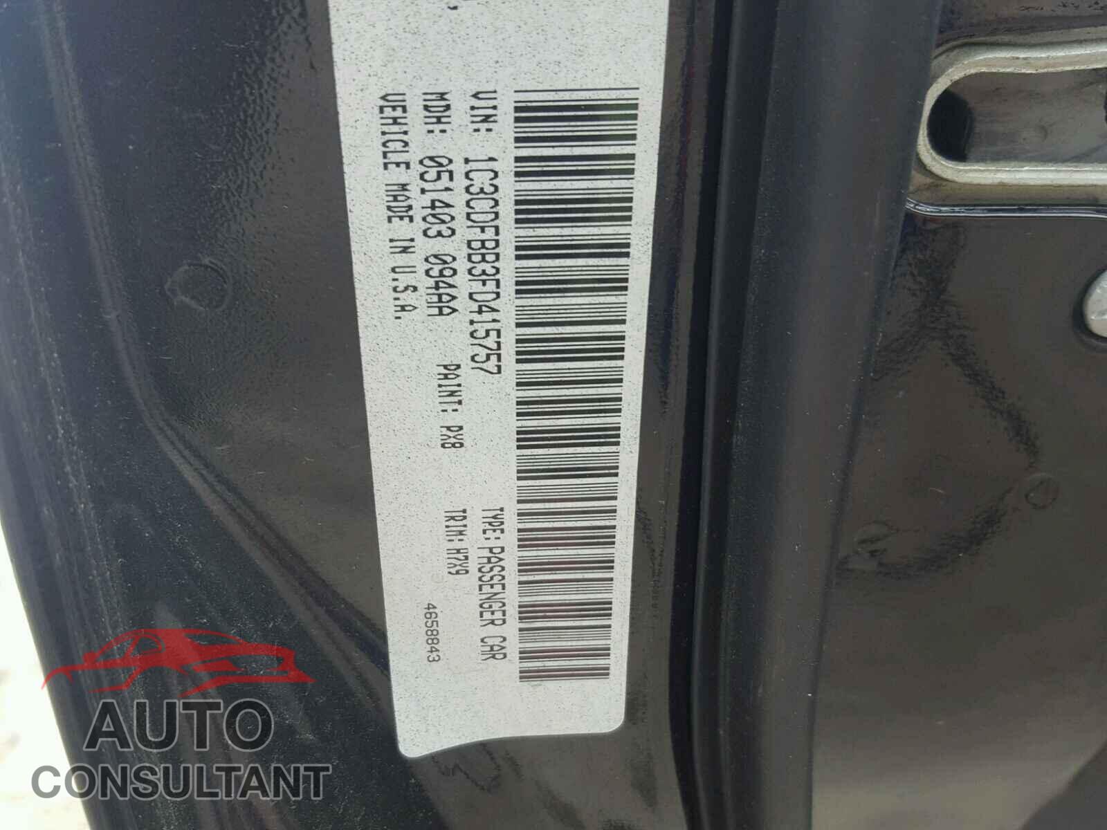DODGE DART 2015 - 1C3CDFBB3FD415757