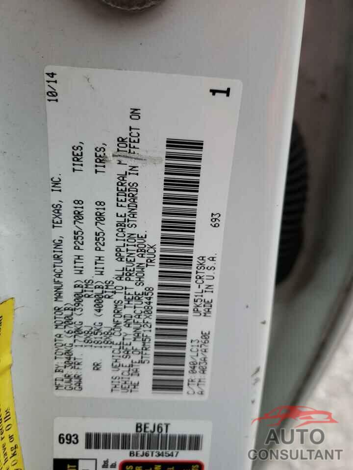 TOYOTA TUNDRA 2015 - 5TFRM5F12FX084458