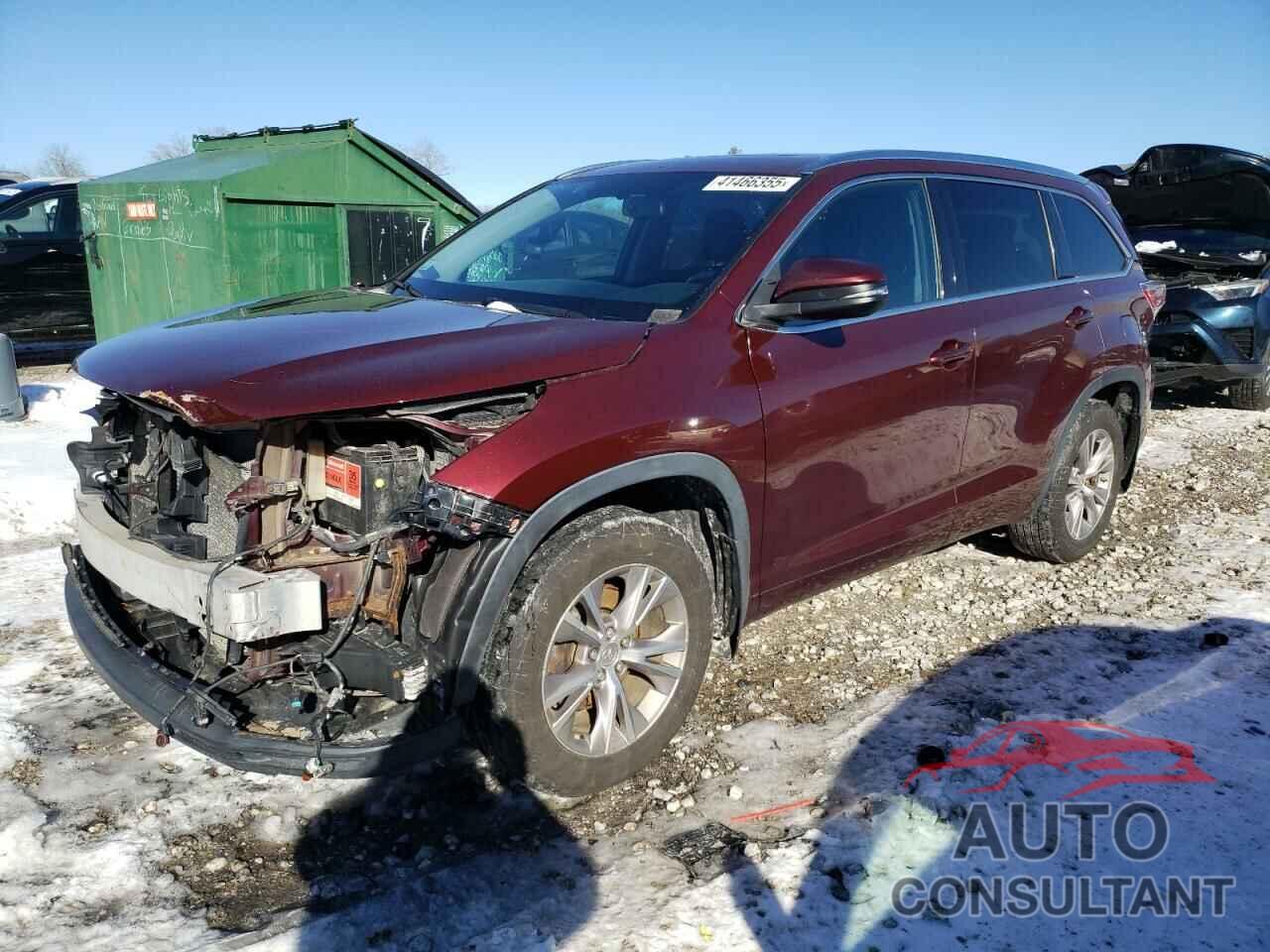 TOYOTA HIGHLANDER 2014 - 5TDJKRFH5ES037310