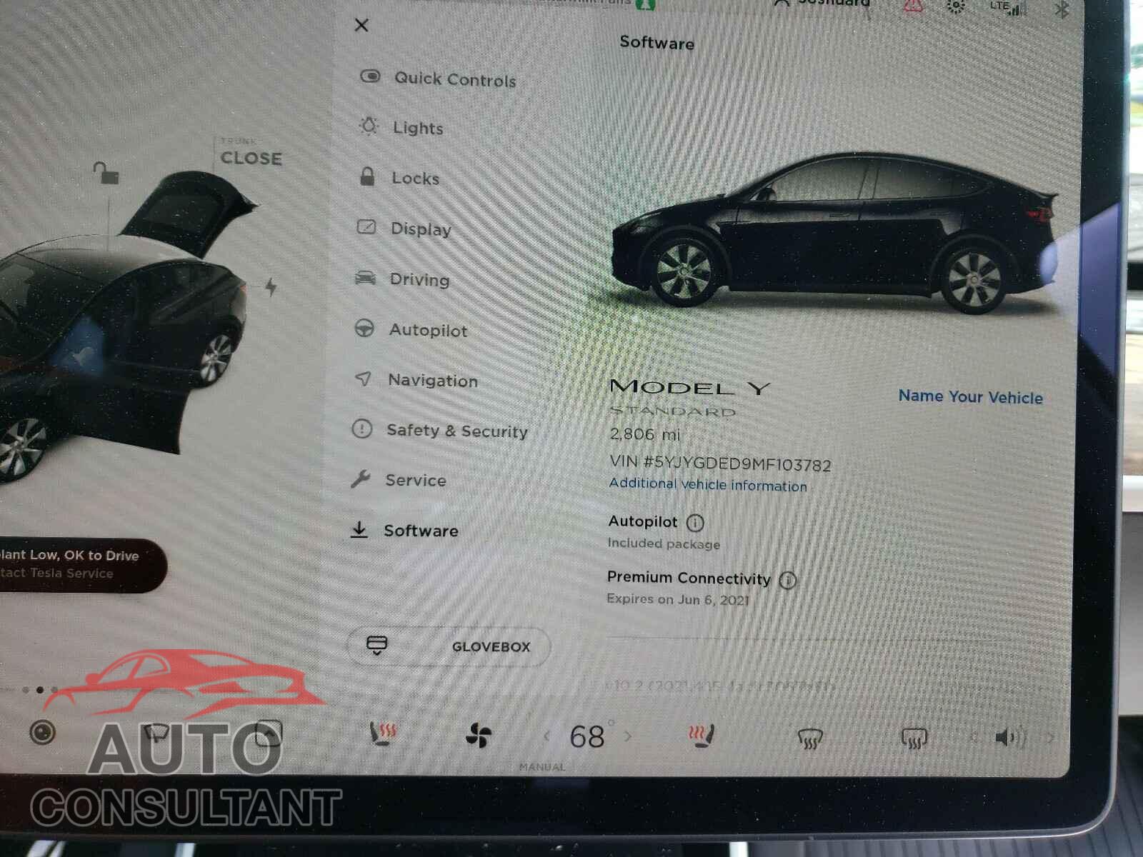 TESLA MODEL Y 2021 - 5YJYGDED9MF103782