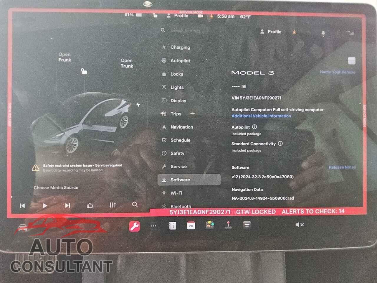 TESLA MODEL 3 2022 - 5YJ3E1EA0NF290271