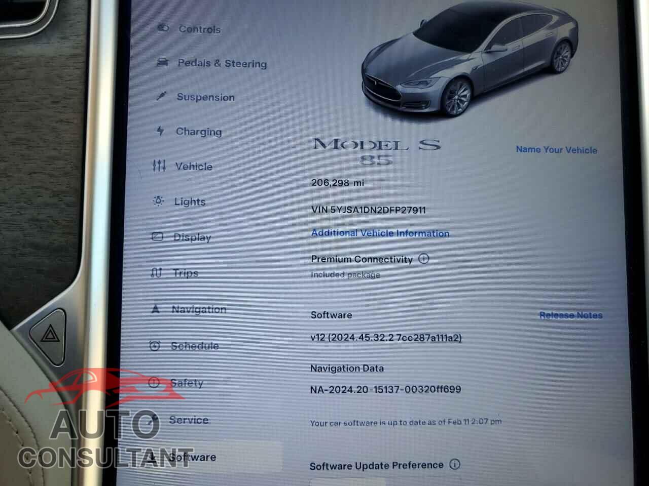 TESLA MODEL S 2013 - 5YJSA1DN2DFP27911