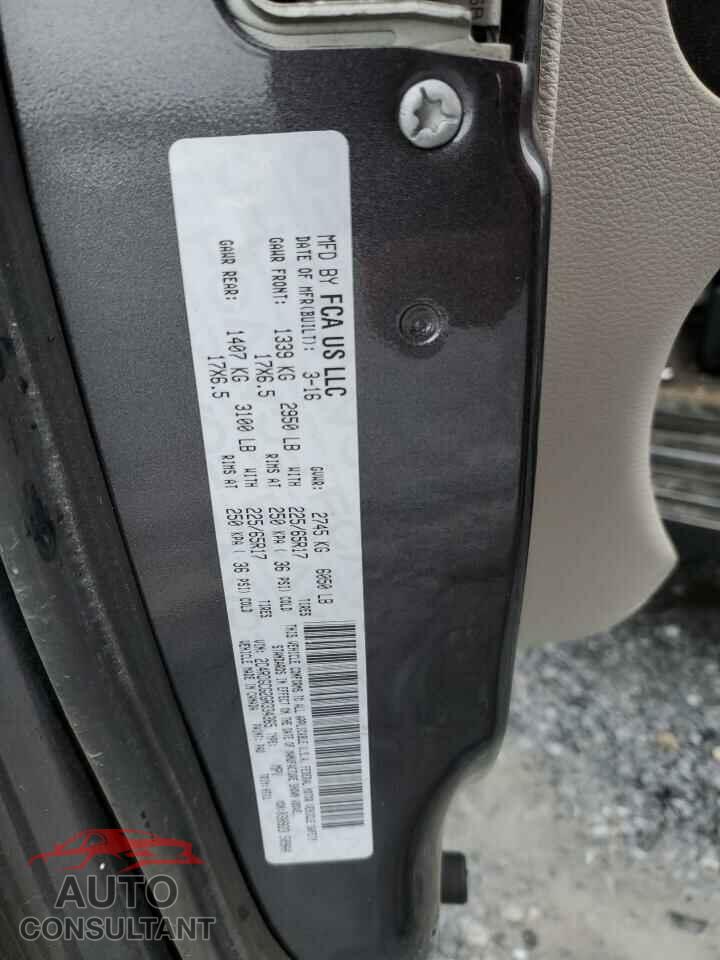 DODGE CARAVAN 2016 - 2C4RDGCG2GR334365
