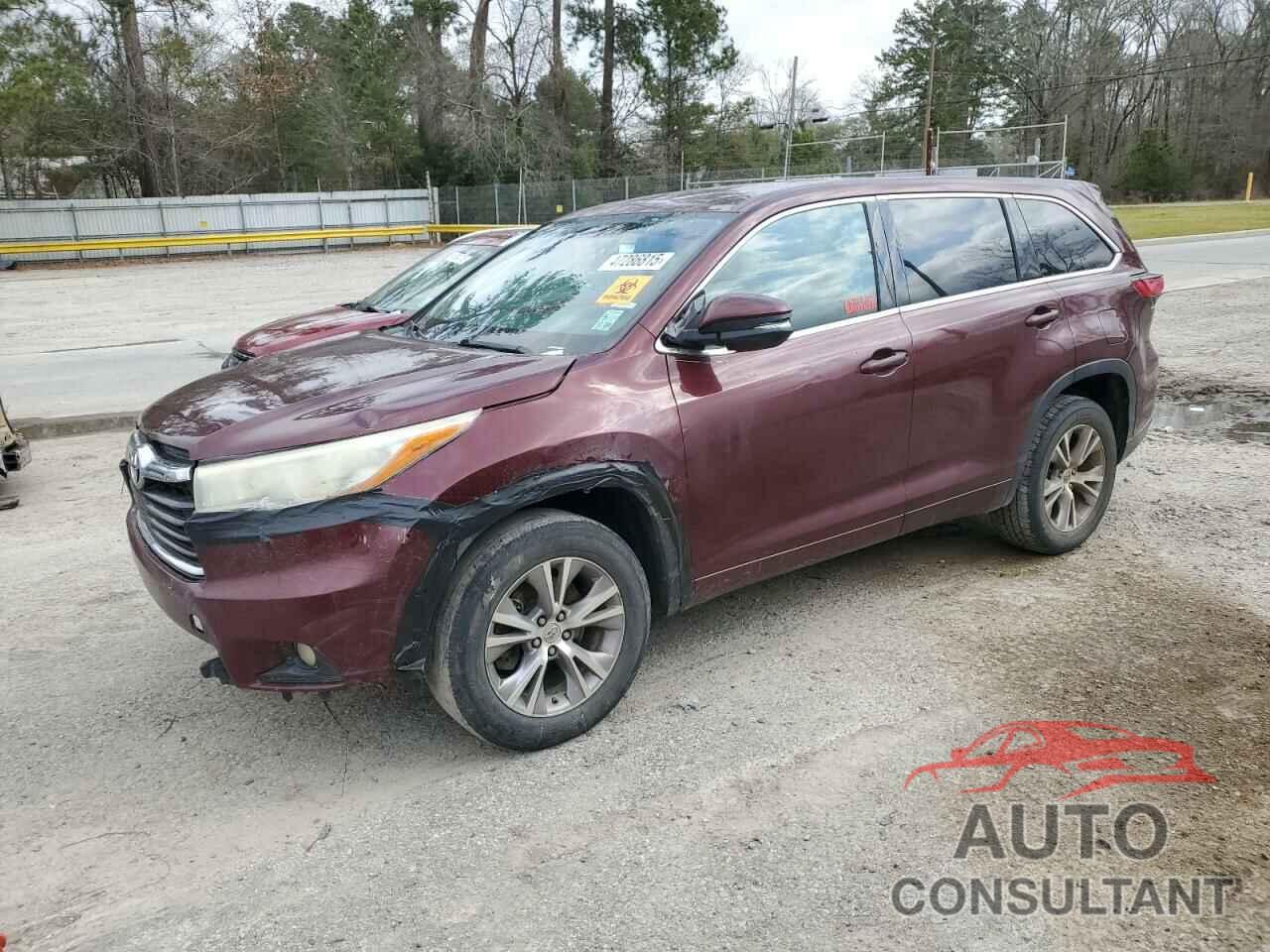 TOYOTA HIGHLANDER 2015 - 5TDZKRFH6FS110026