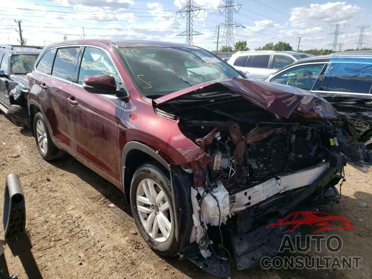 TOYOTA HIGHLANDER 2016 - 5TDBKRFHXGS348156
