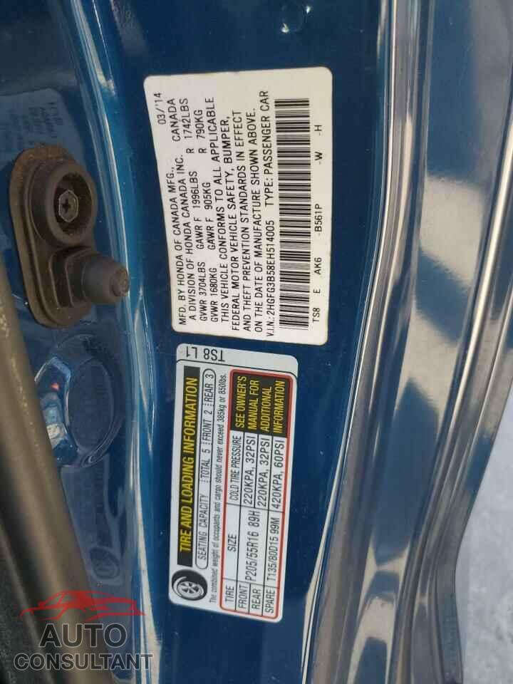 HONDA CIVIC 2014 - 2HGFG3B58EH514005