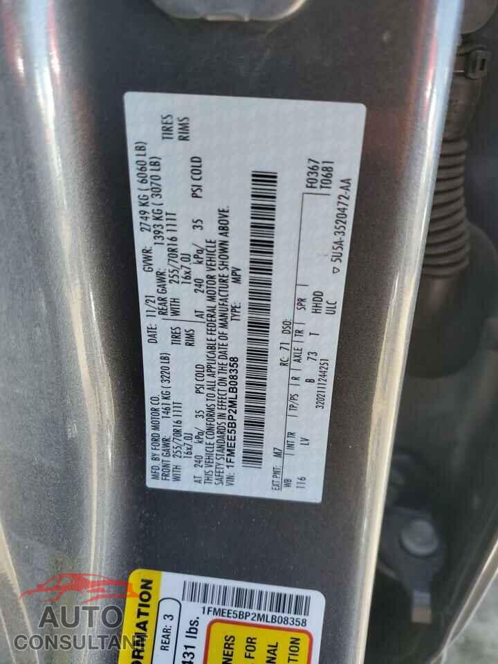 FORD BRONCO 2021 - 1FMEE5BP2MLB08358