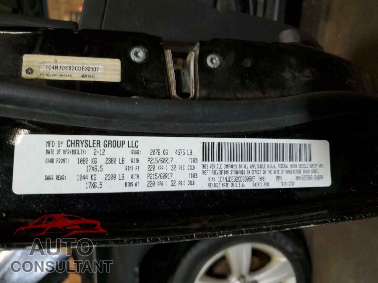 JEEP COMPASS 2012 - 1C4NJDEB2CD630507