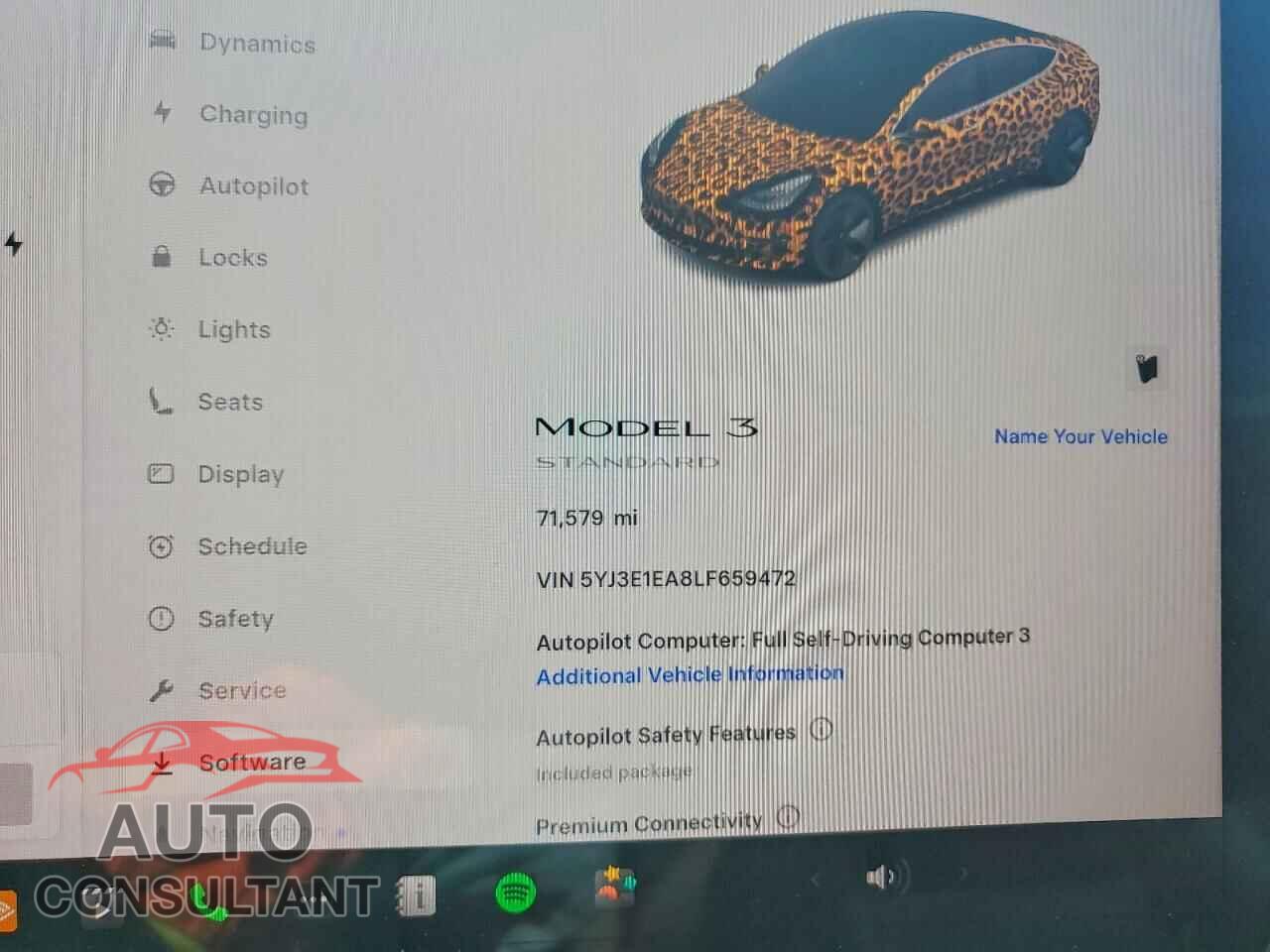 TESLA MODEL 3 2020 - 5YJ3E1EA8LF659472