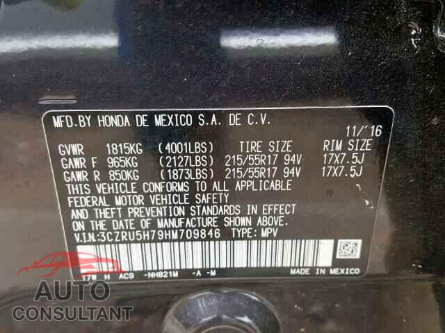 HONDA HR-V 2017 - 3CZRU5H79HM709846