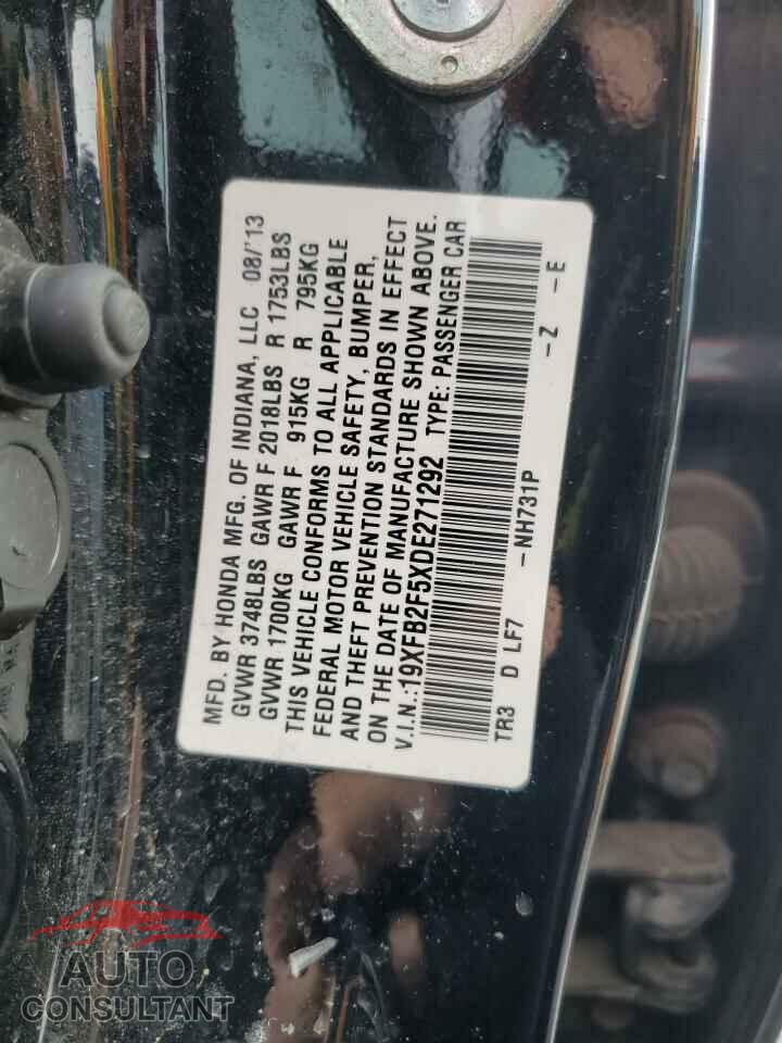 HONDA CIVIC 2013 - 19XFB2F5XDE271292