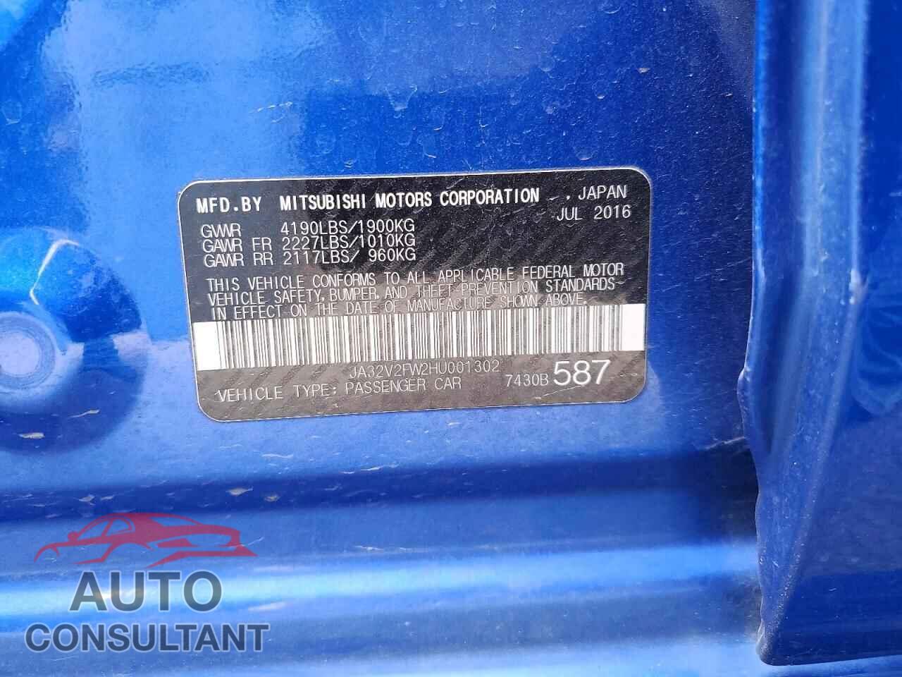 MITSUBISHI LANCER 2017 - JA32V2FW2HU001302