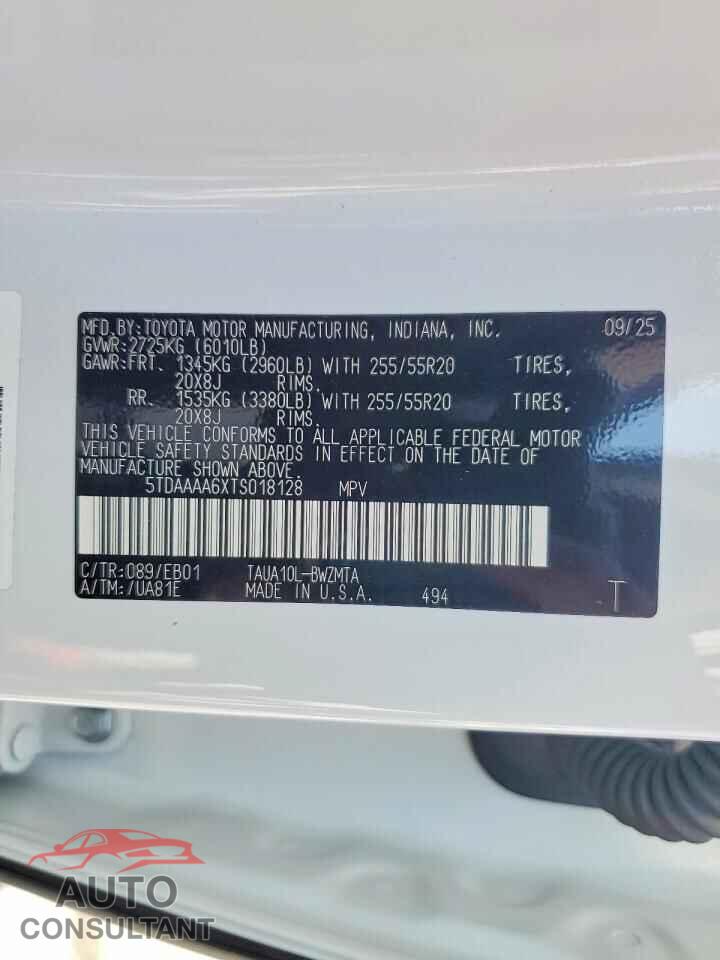 LEXUS UNKNOWN 2026 - 5TDAAAA6XTS018128