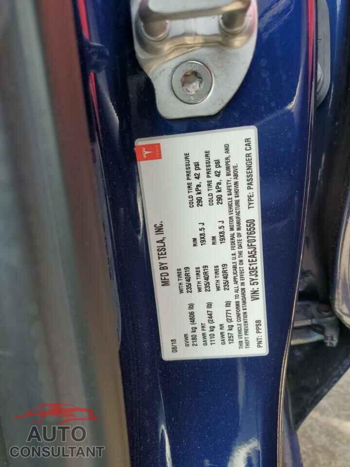 TESLA MODEL 3 2018 - 5YJ3E1EA5JF076550