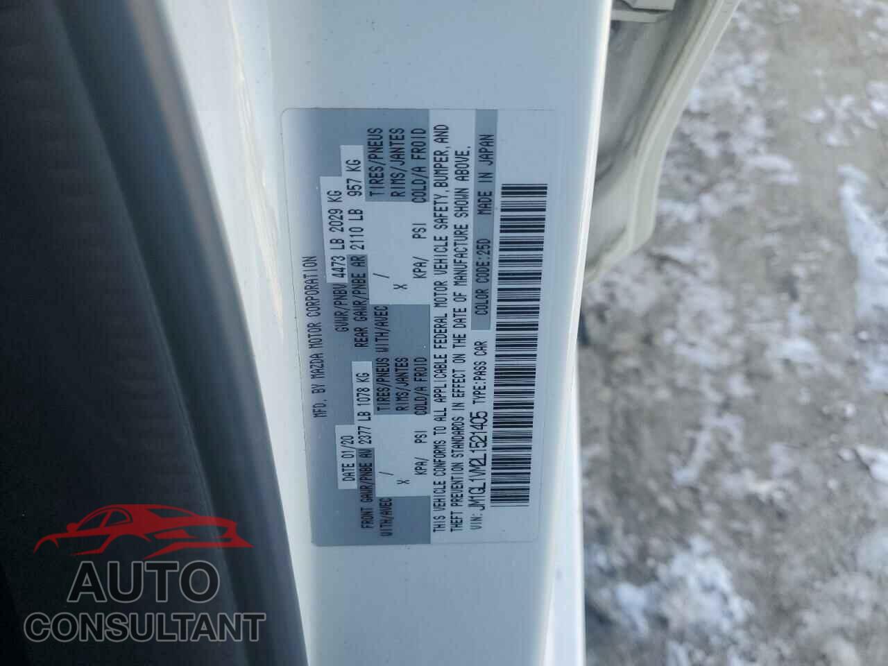 MAZDA 6 2020 - JM1GL1VM2L1521405