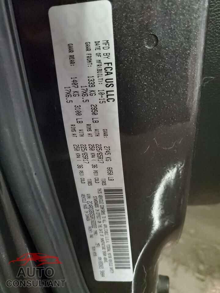 DODGE CARAVAN 2016 - 2C4RDGBG5GR162222