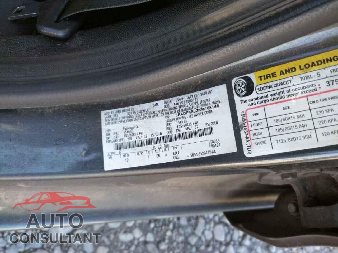 FORD FIESTA 2019 - 3FADP4EJ2KM108146