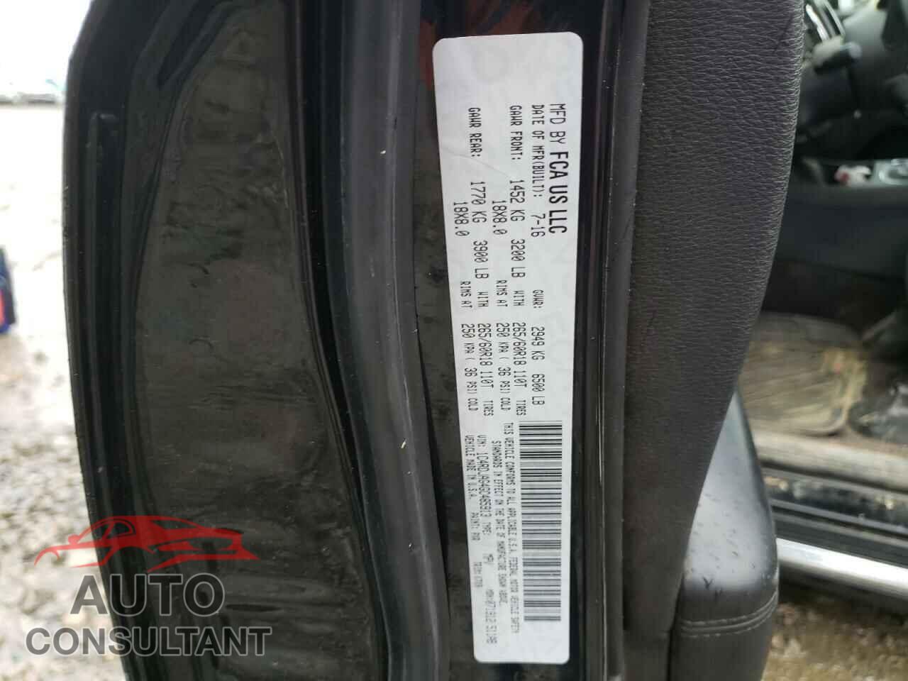DODGE DURANGO 2016 - 1C4RDJAG4GC485913