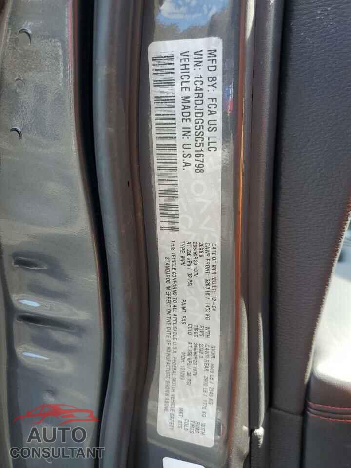DODGE DURANGO 2025 - 1C4RDJDG5SC516798