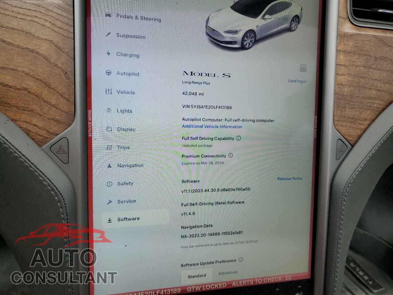 TESLA MODEL S 2020 - 5YJSA1E20LF413189
