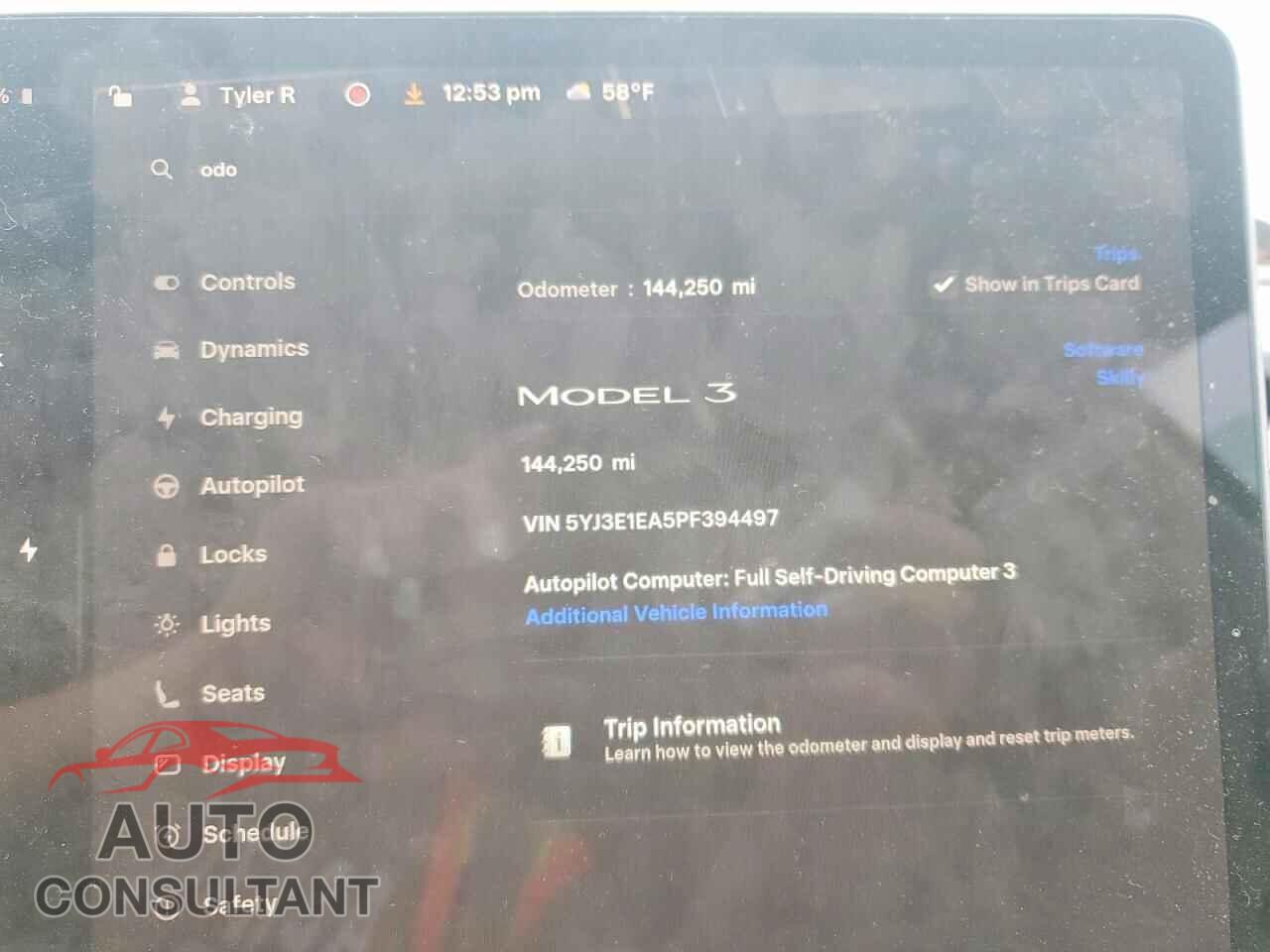 TESLA MODEL 3 2023 - 5YJ3E1EA5PF394497