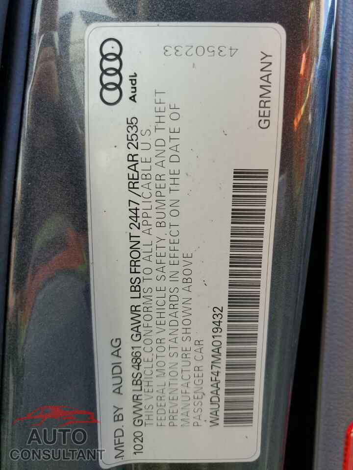 AUDI A4 2021 - WAUDAAF47MA019432