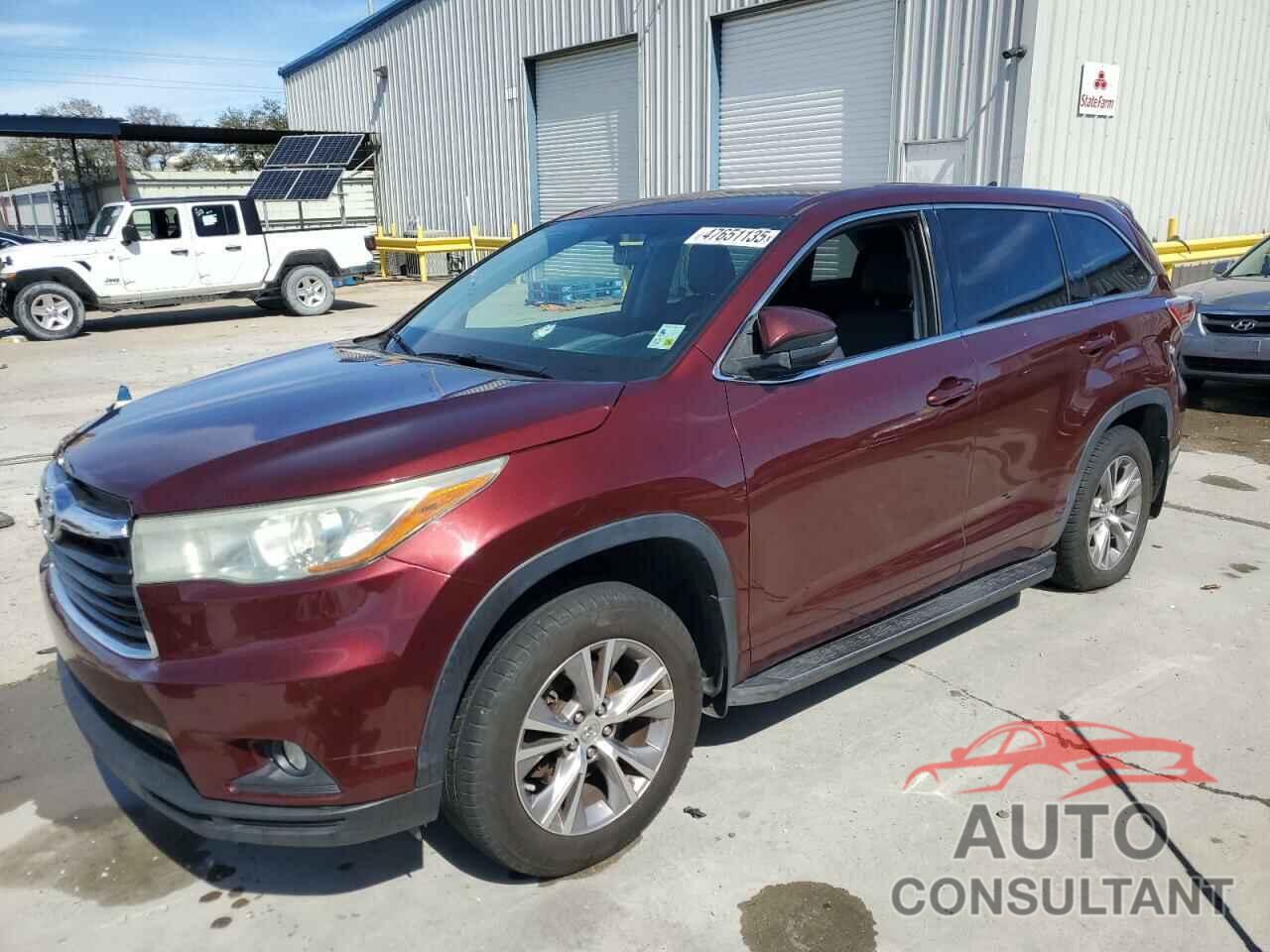 TOYOTA HIGHLANDER 2015 - 5TDZKRFH6FS052158