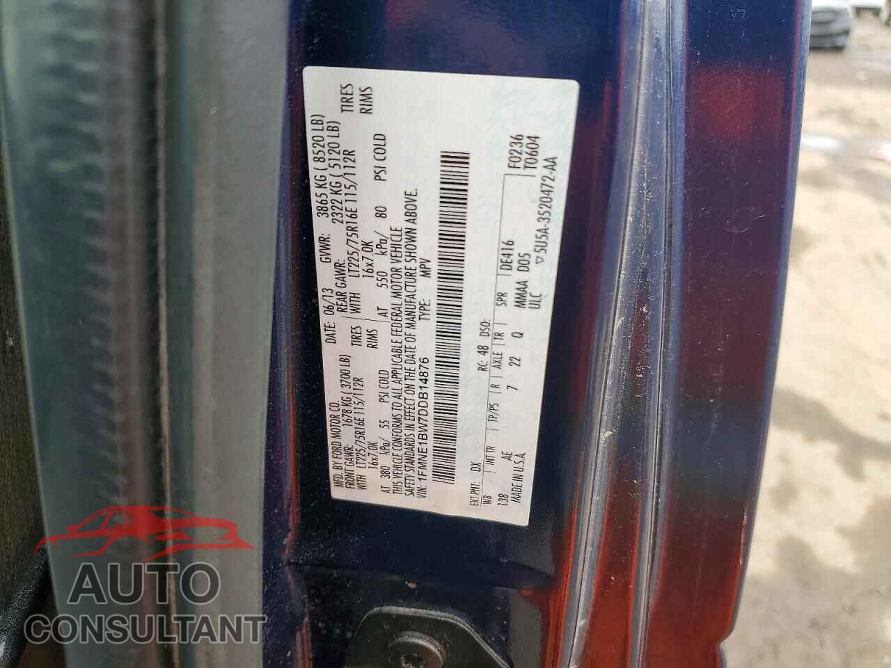 FORD ECONOLINE 2013 - 1FMNE1BW7DDB14876