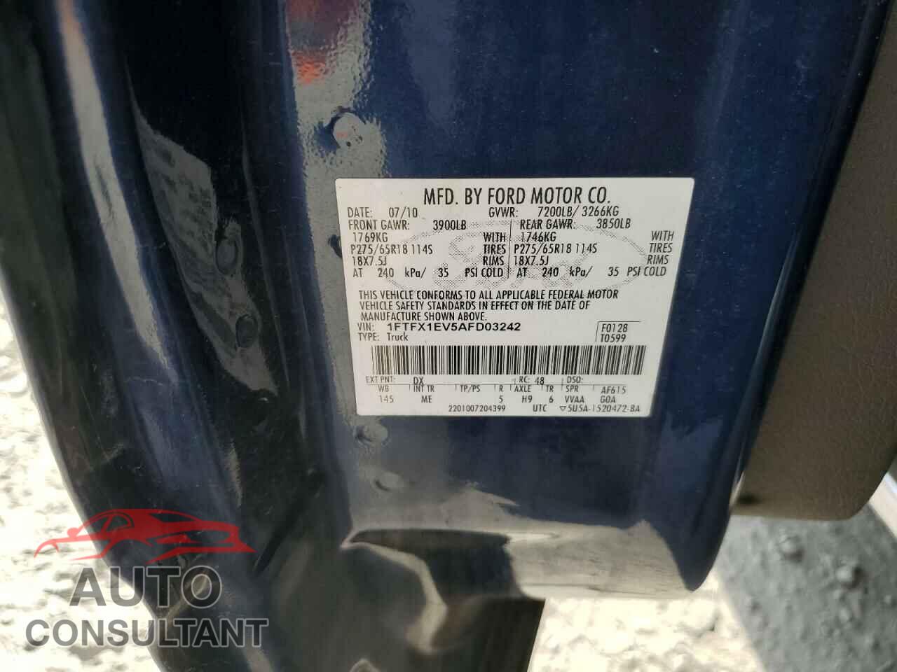 FORD F-150 2010 - 1FTFX1EV5AFD03242