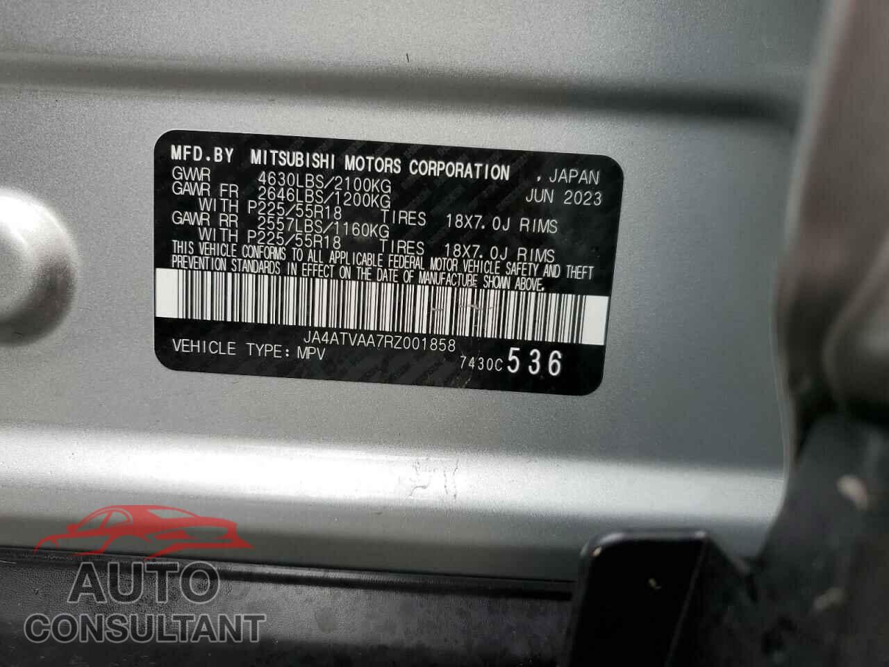 MITSUBISHI ECLIPSE 2024 - JA4ATVAA7RZ001858