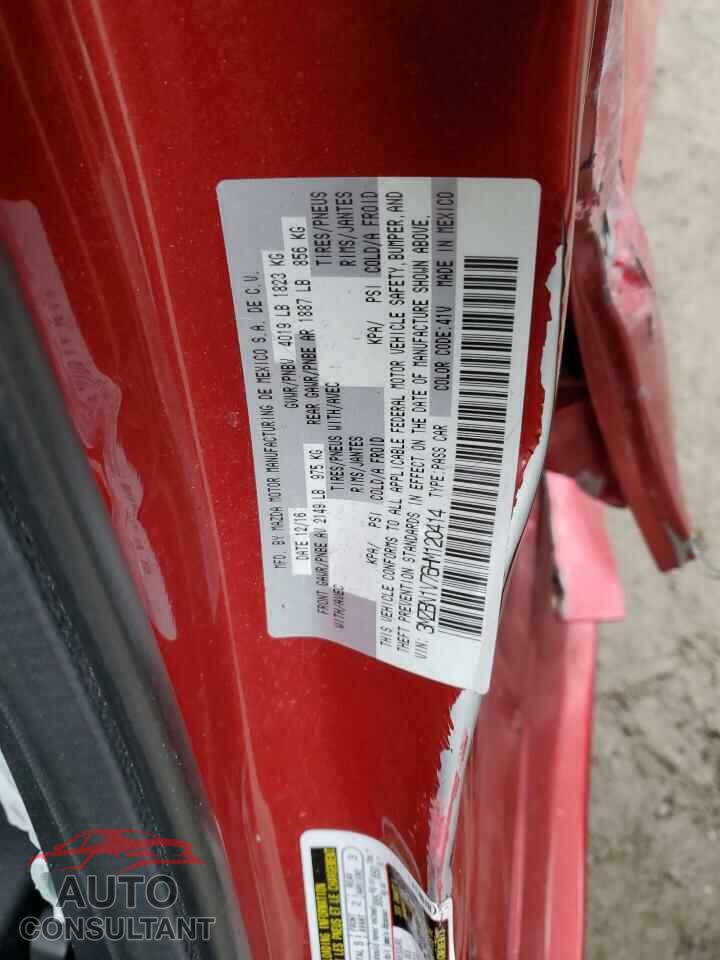 MAZDA 3 2017 - 3MZBN1V76HM120414
