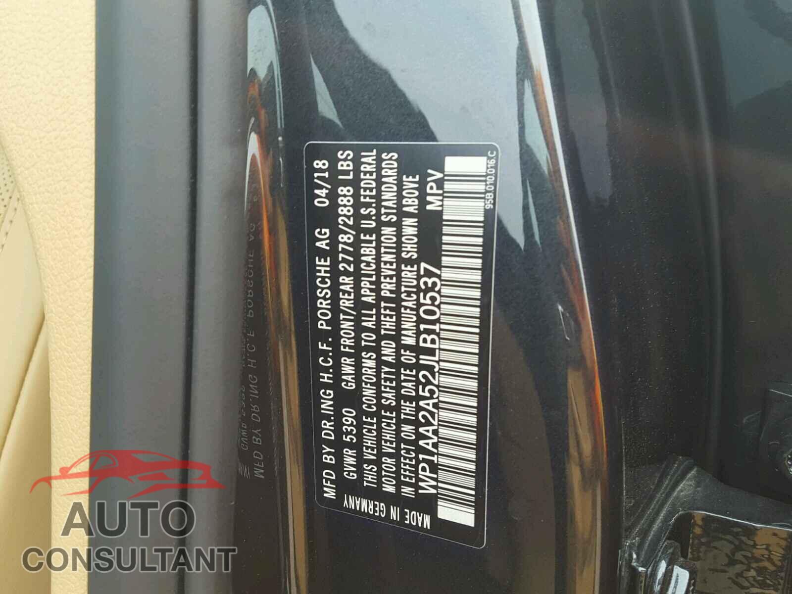 PORSCHE MACAN 2018 - WP1AA2A52JLB10537