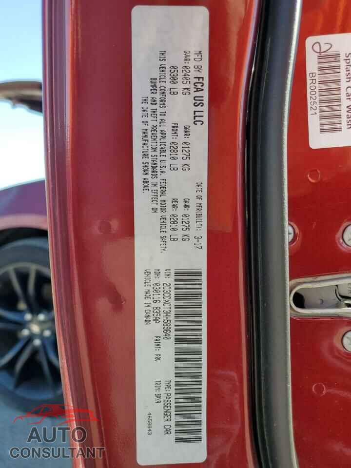 DODGE CHARGER 2017 - 2C3CDXCT3HH589640