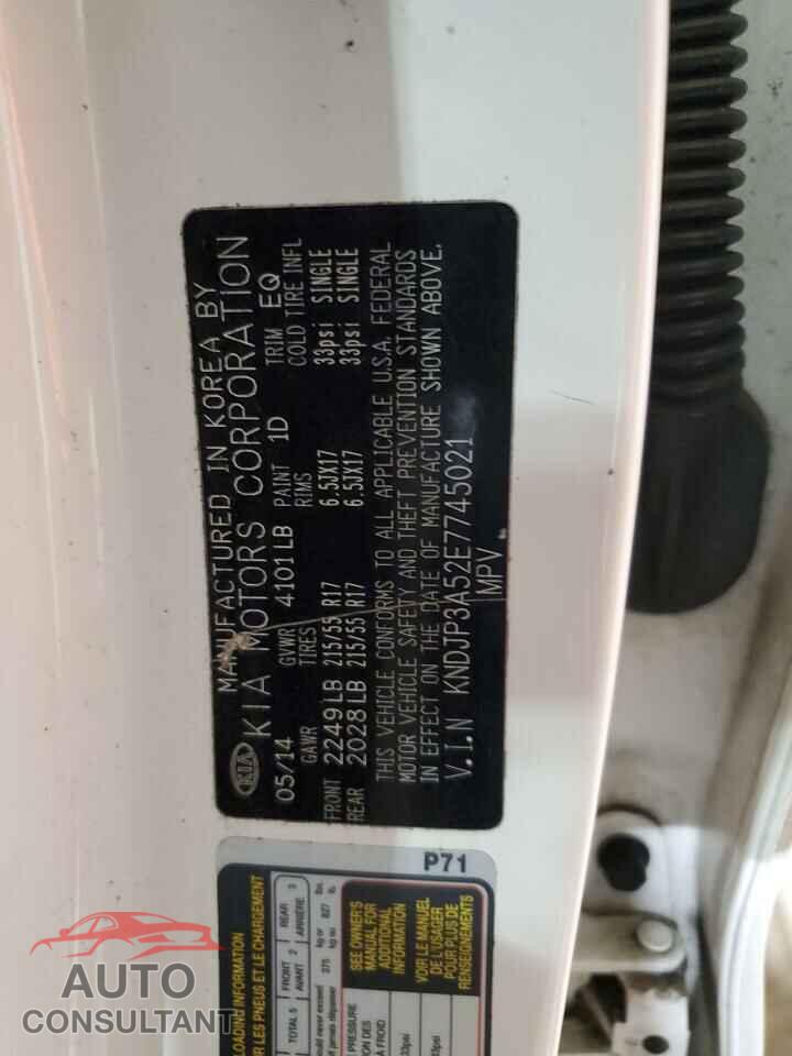 KIA SOUL 2014 - KNDJP3A52E7745021